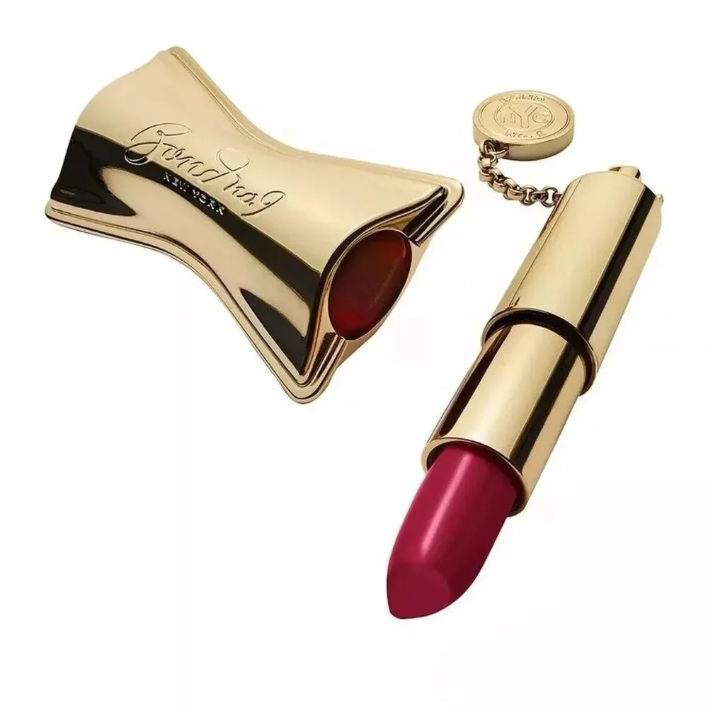 Bond No 9 New York ASTOR PLACE Refillable 2 Piece Lipstick Set Gold Case $130
